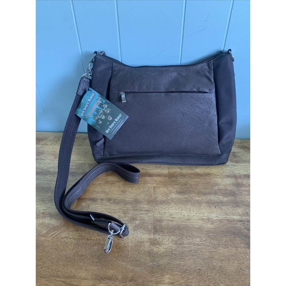 Concealed Carry Gun Tote'n Mamas NWT Brown Leather Handbag Purse, CCW GTM-90